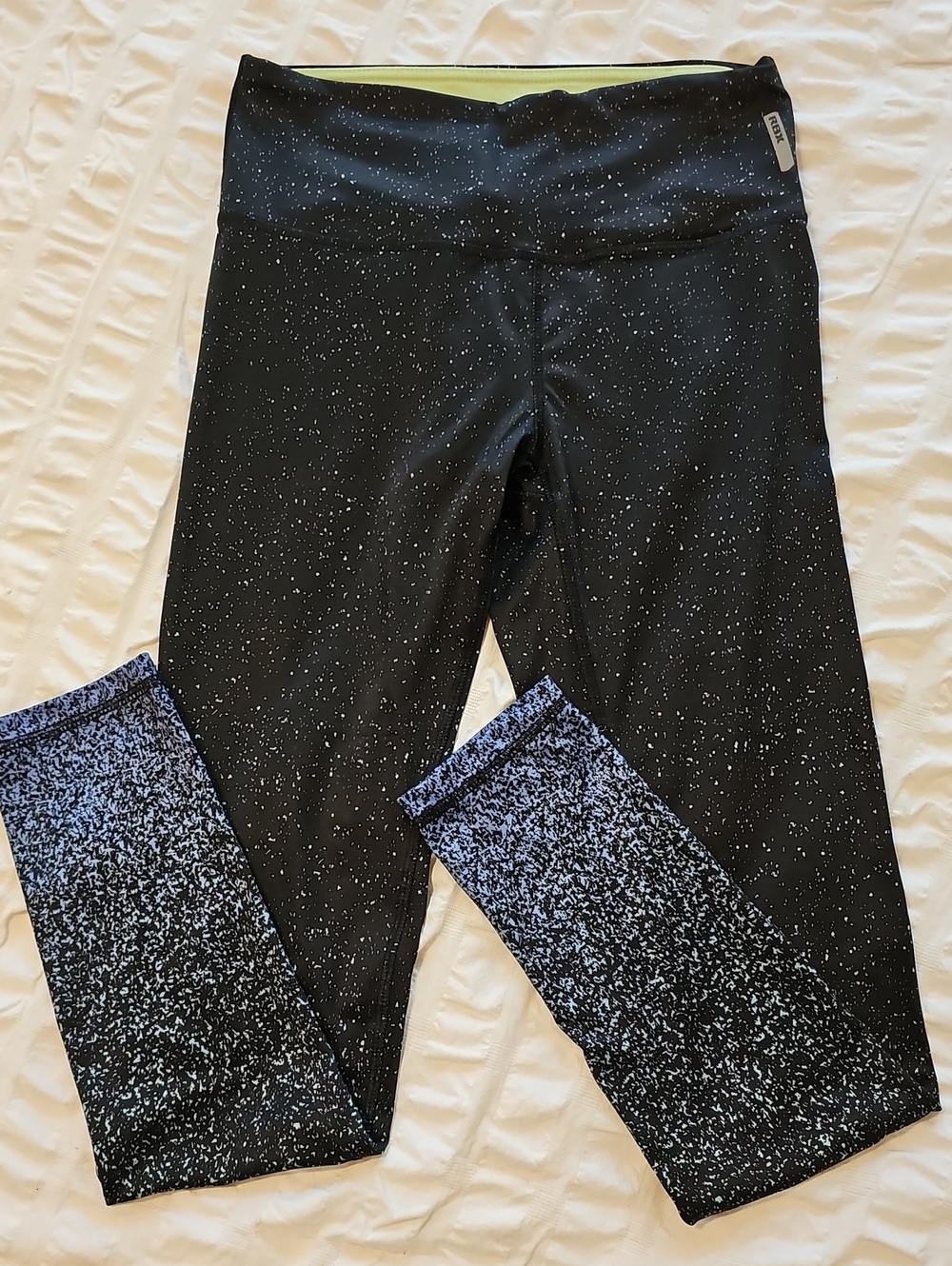 RBX Size S Black Stretchy Speckled Leggings